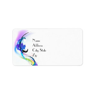 Etiqueta Abstrato Morning Glory Paint Splatters