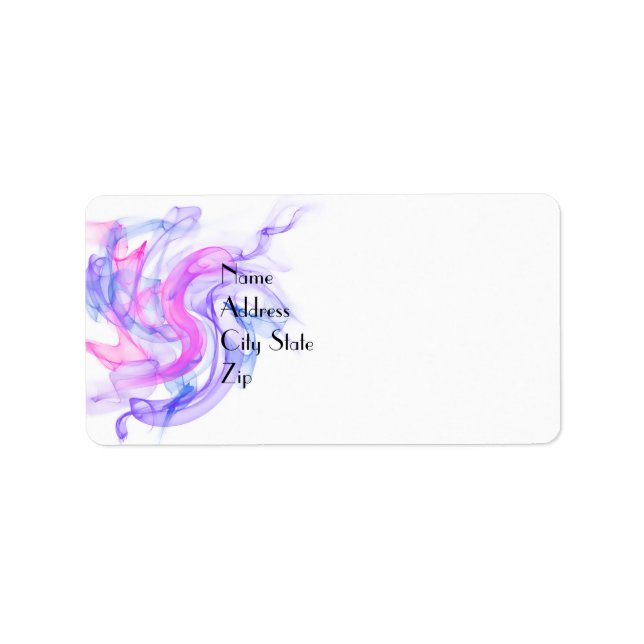 Etiqueta Abstrato Smoke na água (Frente)