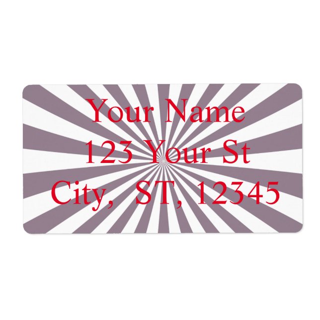 Etiqueta Abstrato Starburst Thunder_Cove (Frente)