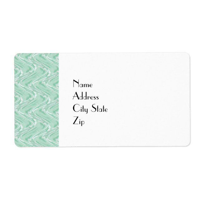 Etiqueta Abstrato Verde de algodão doce (Frente)