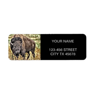 Etiqueta Abstrato Western Buffalo