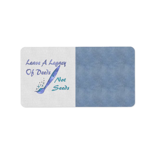 Etiqueta Ações não sementes (Frente)