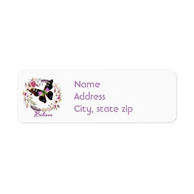 Etiqueta Acredite coroa floral (Frente)