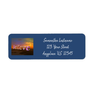 Etiqueta Acredite em fantasia Sun Sky Inspirational 