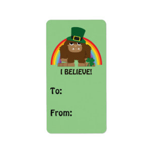 Etiqueta Acredito! Leprechaun Bigfoot