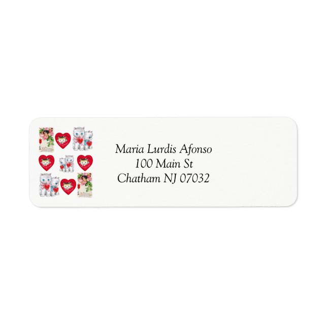 Etiqueta Address Labels Cats  (Frente)