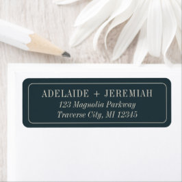 Etiqueta Adelaide | Cores Curadas | Endereço de casamento
