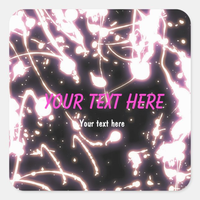 Etiqueta adesiva colante cor-de-rosa (Frente)