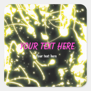 Etiqueta adesiva colante cor-de-rosa amarela