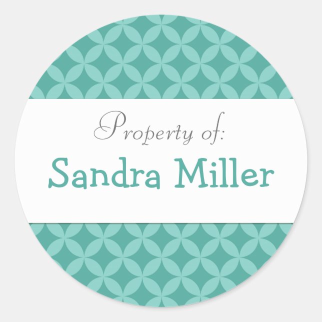 Etiqueta adesiva de círculo personalizada (Frente)