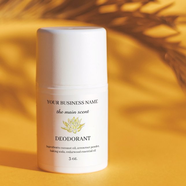 Etiqueta adesiva de desodorante de lótus amarelo (Criador carregado)