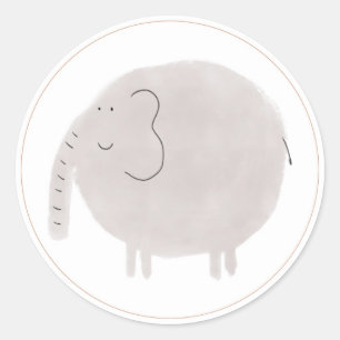 Etiqueta adesiva de elefante para animais de boho