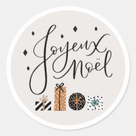 Etiqueta Adesiva de Presente de Natal Joyeux Noel 