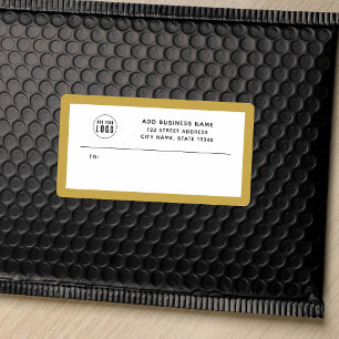 Etiqueta Adicionar logotipo Borda personalizada Endereço d