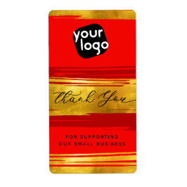 Etiqueta Adicionar logotipo e código QR Personalizado Moder