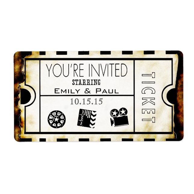 Etiqueta Admitir um Salvar a Data (Frente)