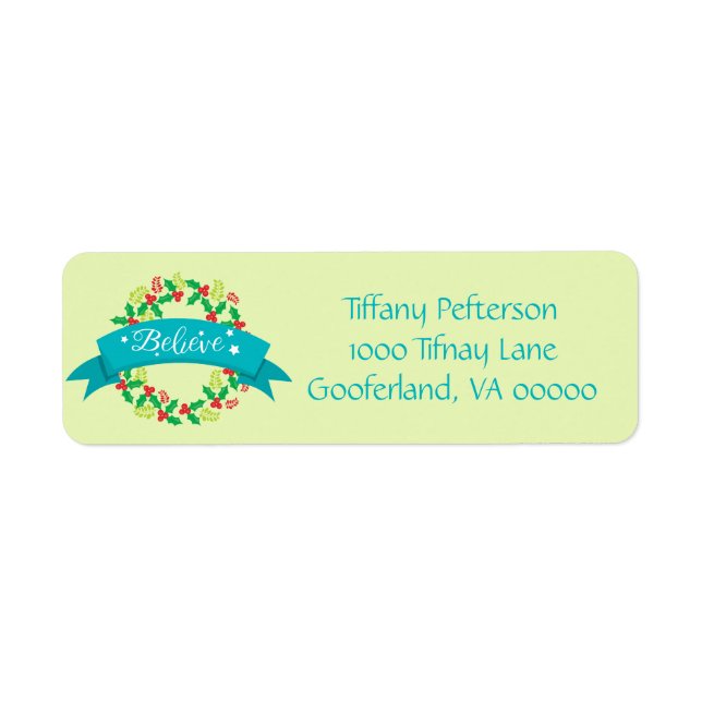 Etiqueta Adorável Acredite no Natal (Frente)