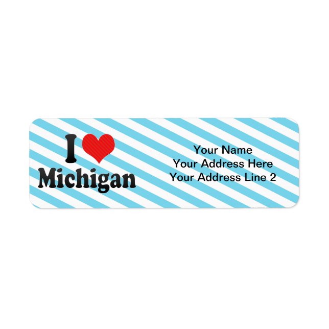 Etiqueta Adoro Michigan (Frente)