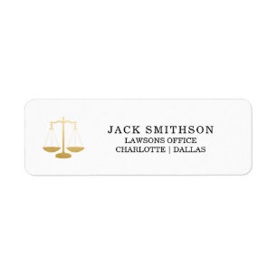 Etiqueta Advogado de Justiça Escala Gold Foil