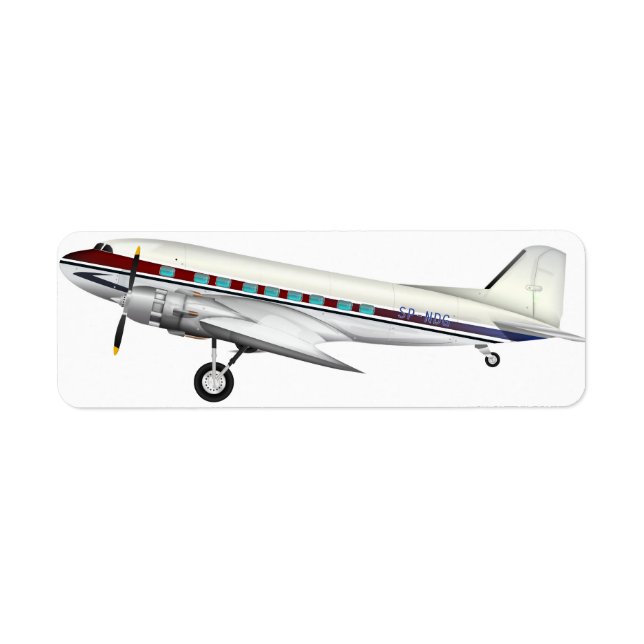 Etiqueta Aeronave DC3 (Frente)