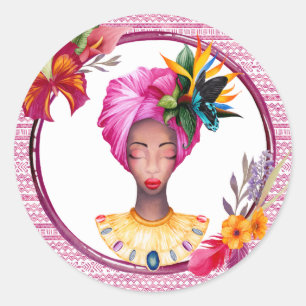 Etiqueta africana da mulher