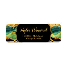 Agate Safari Dourado e Verde