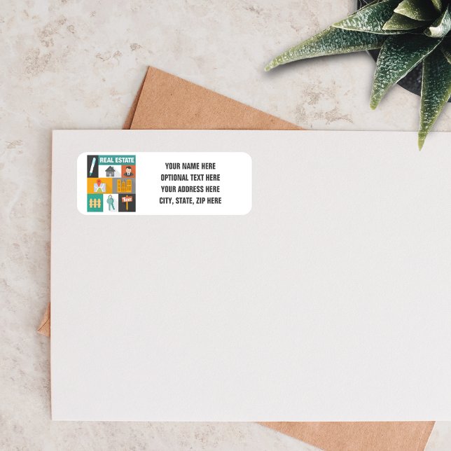 Etiqueta Agente imobiliário profissional (Criador carregado)