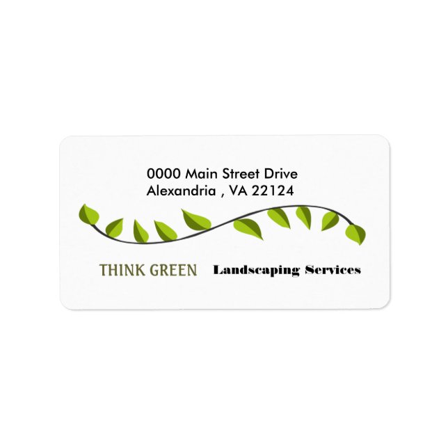 Etiqueta Agricultura Botânica Paisagem Vegetal Orgânica (Frente)