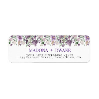 Etiqueta Água com ameixa e Flor Lilar