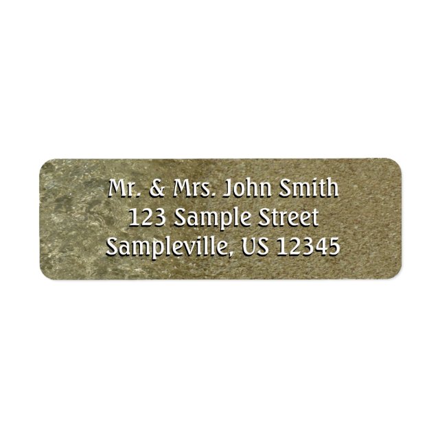 Etiqueta Água na fotografia da Abstrato da Beach II (Frente)