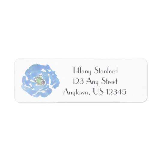 Etiqueta Aguarela azul | floral personalizado