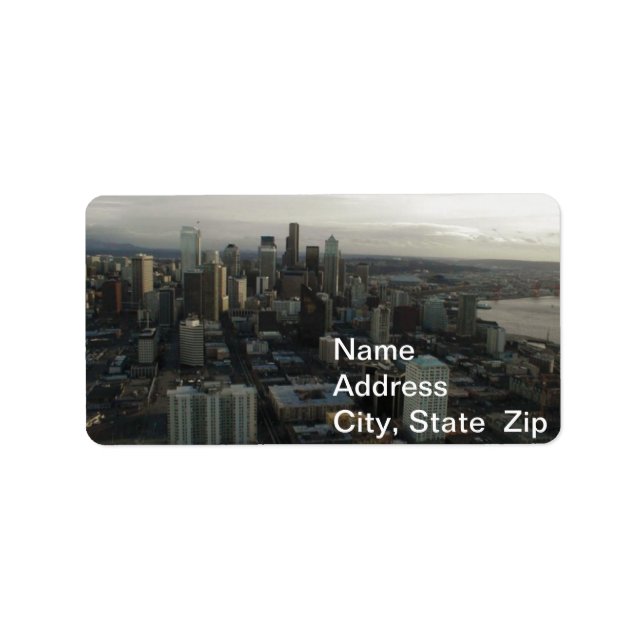 Etiqueta Agulha espacial de construção Seattle (Frente)