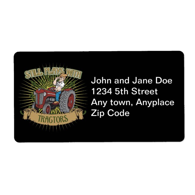 Etiqueta Ainda Joga Com Tratores Vermelhos (Frente)