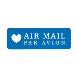 Etiqueta AIR MAIL PAR AVION ハト ア エ メ ル ラ ベ ル cardíaco