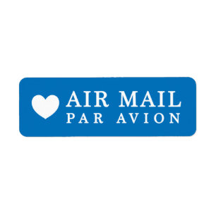 Etiqueta AIR MAIL PAR AVION ハト ア エ メ ル ラ ベ ル cardíaco