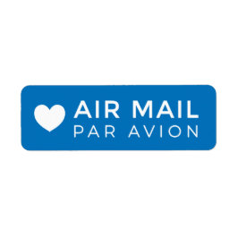Etiqueta AIR MAIL PAR AVION ハト ア エ メ ル ラ ベ ル cardíaco