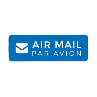 Etiqueta AIR MAIL PAR AVION AVION 紙 ア 手 メ ル ル por cartas d