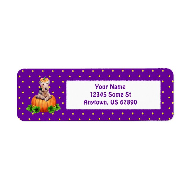 Etiqueta Airedale Terrier Dale-O-Lantern Labels (Frente)