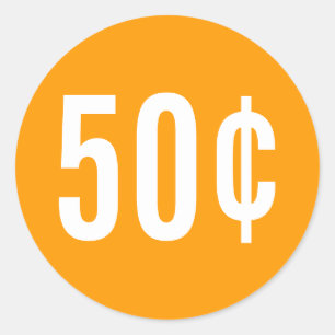 Etiqueta alaranjada feita sob encomenda do preço