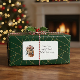 Etiqueta Alegria de Natal do Deserto, personalizada