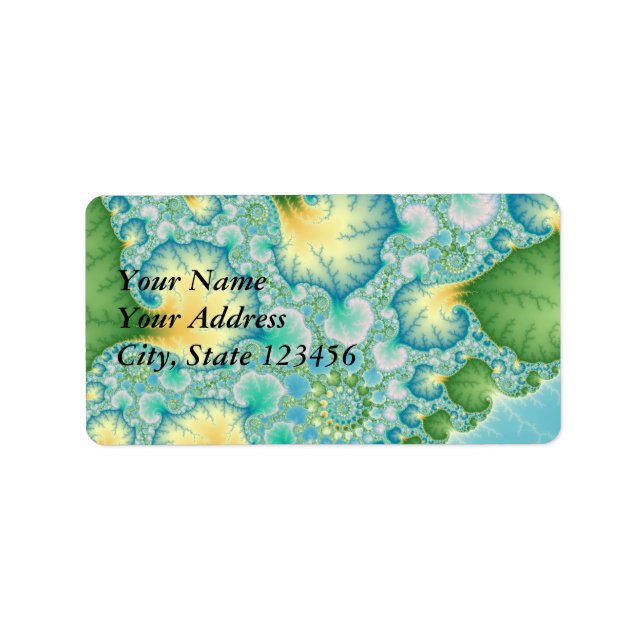 Etiqueta Algas - Fractal (Frente)