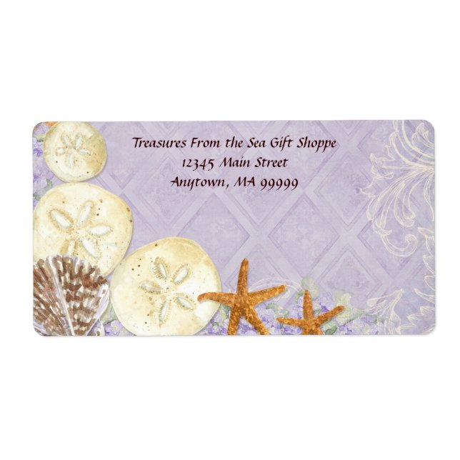 Etiqueta Algodão Floral pelo Casamento de Beachy (Frente)