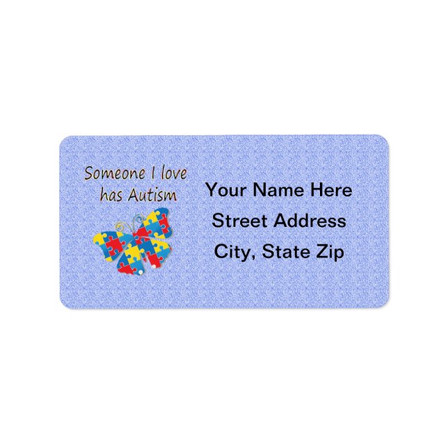 Etiqueta Alguém que amo tem autismo (multi) (Frente)