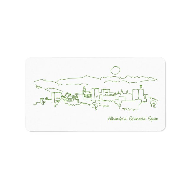 Etiqueta Alhambra Sunset (Frente)