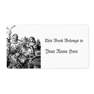 Etiqueta Alice no Jardim