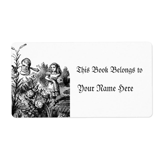 Etiqueta Alice no Jardim (Frente)