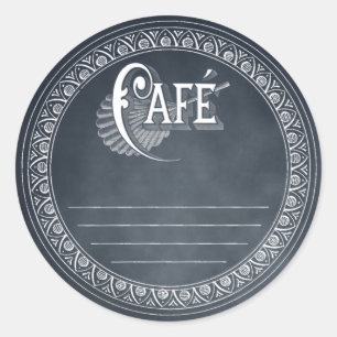 Etiqueta alinhada quadro-negro da receita do café
