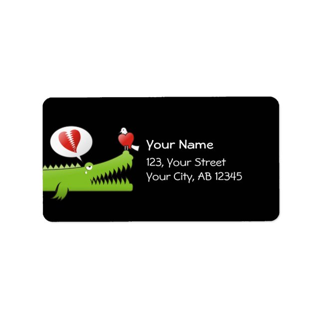 Etiqueta Alligator in Love (Frente)