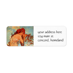 Etiqueta Alphons Mucha Verão