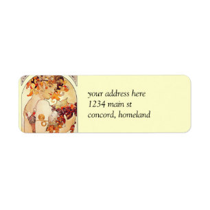 Etiqueta Alphonse Mucha Vintage Art